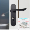 BL05 Universal Apartment Door Lock Door Handle Set Black Color Double Sided Main Door Lock